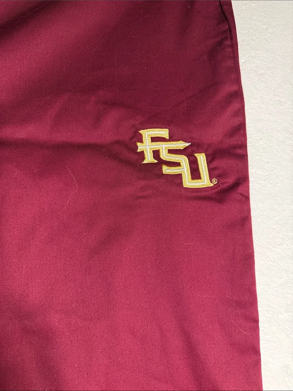 Garnet Men's FSU Drawstring Scrub Pants